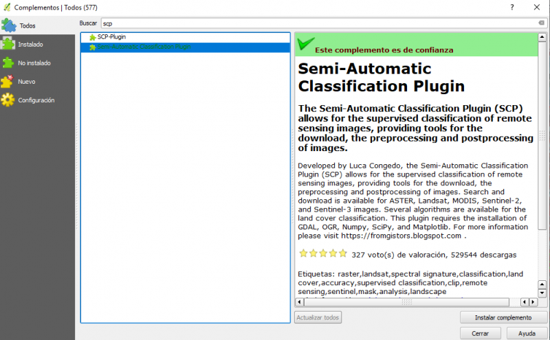 Clasificación Supervisada En QGIS Con SCP